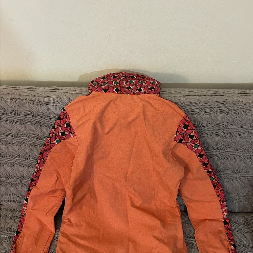 Scotch & Soda Orange Red Jacket with Geometric Pattern new with tag - Picture 2 of 4